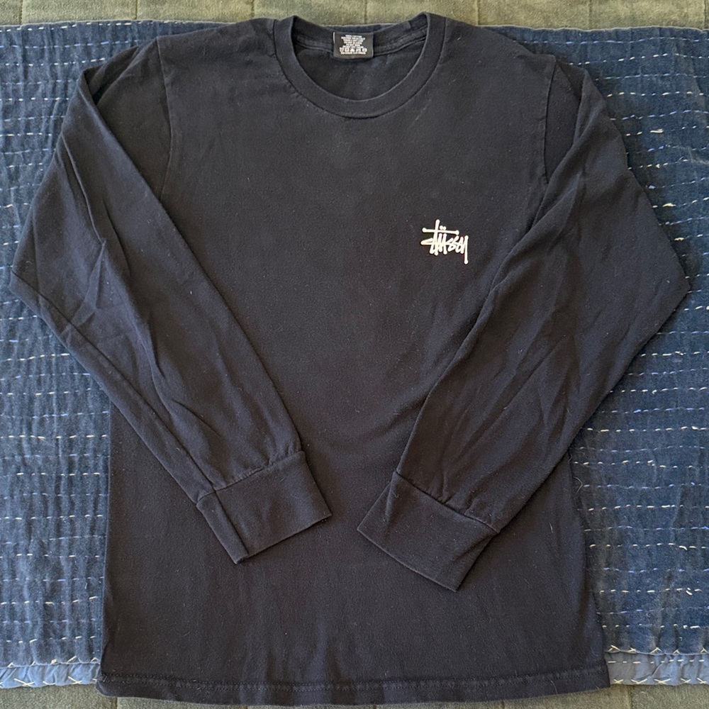 STÜSSY Basic Long Sleeve Black Tee